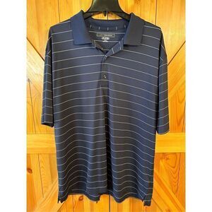Greg Norman Men's Polo Shirt Play Dry Short Sleeve Golf Dark Blue Size XL (4199)